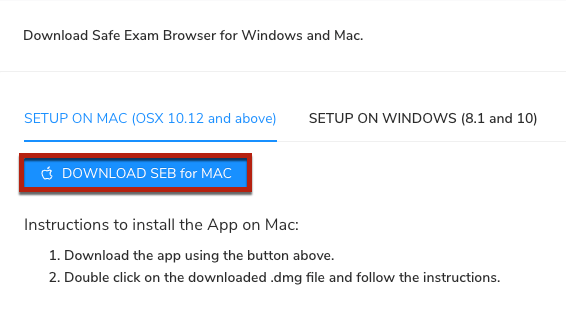 safe exam browser for mac