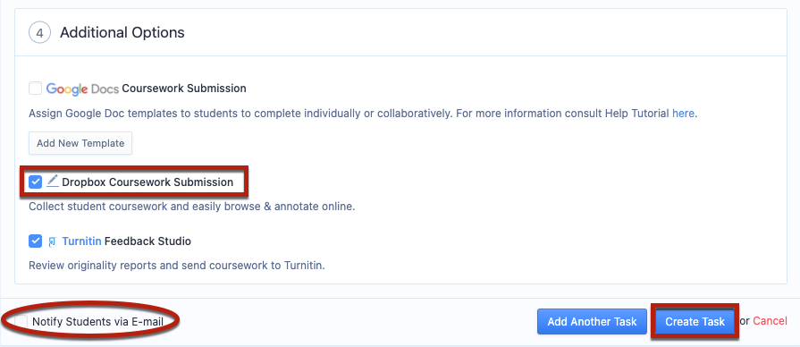 Dropbox coursework submission image