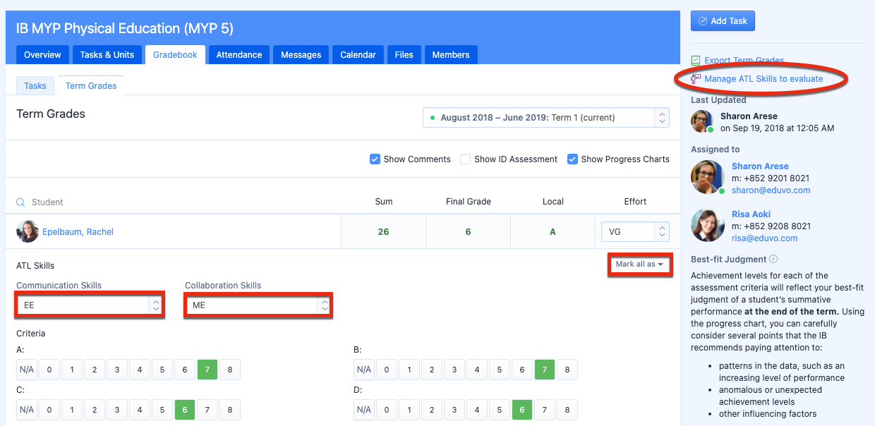 Submitting End of Term Grades, Comments & ATL Assessment via the ...